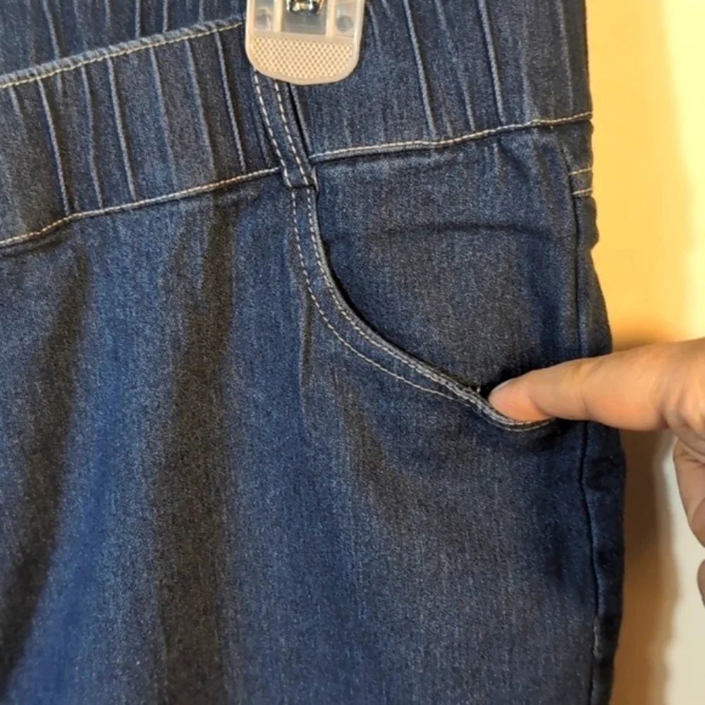 Wide Leg Blue Denim Jeans 3XL Plus Size High Rise Curvy Fit